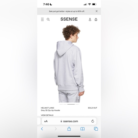 NWT Helmut Lang 3D hoodie size M - Picture 4 of 4